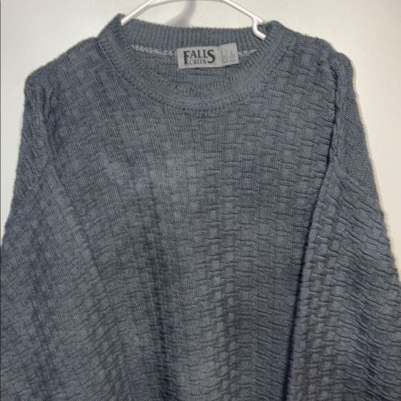 Vintage Falls Creek Gray Crewneck Sweater Textured Knit - Picture 3 of 7